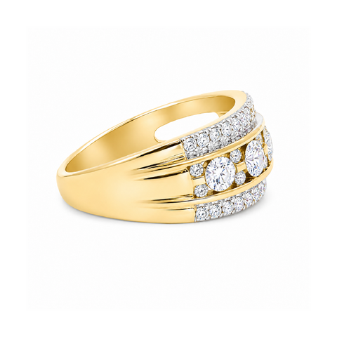 10K Yellow Gold 0.50TDW Diamond Wedding Band
