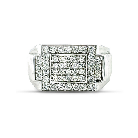 10K White Gold 1.00TDW Men's Diamond Ring