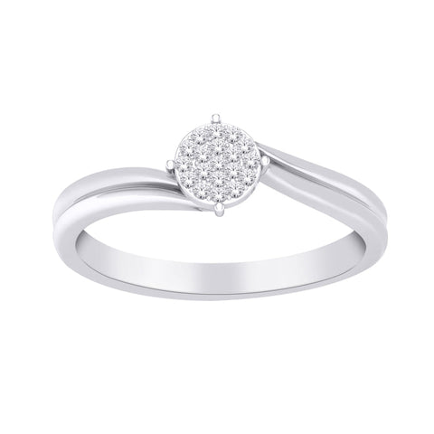 14K White Gold 0.05TDW Diamond Ring