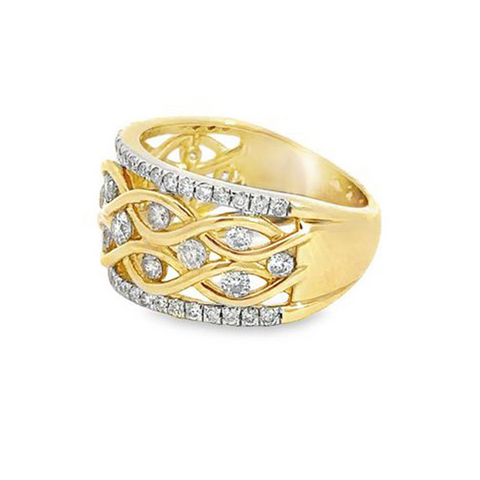 10K Yellow Gold 1.00TDW Diamond Band