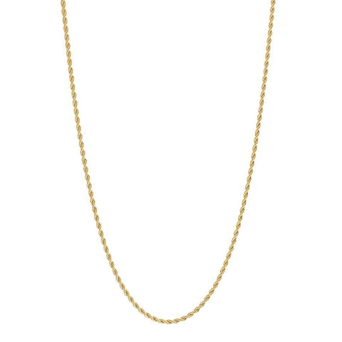 Gold IP Stainless Steel Polished 2mm Rope 20
