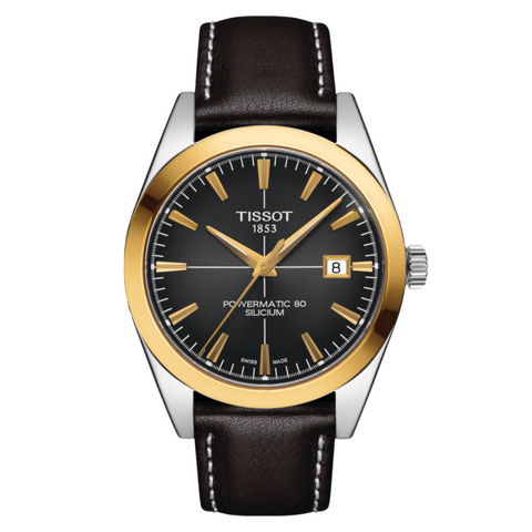 Tissot Gentleman Powermatic 80 Silicium Solid 18K Gold Bezel Automatic Men's Watch T9274074606101