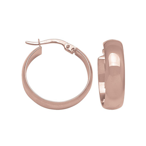 14K Rose Gold Classic Hoop Earring