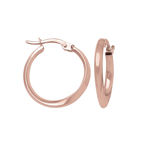 14K Rose Gold Classic Hoop Earrings