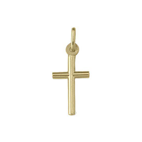 10k, 14k Yellow Gold Religious Classic Italian Cross Pendant