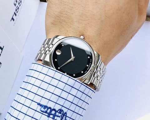 Movado Museum Classic Quartz Diamonds Mens Watch 0606878