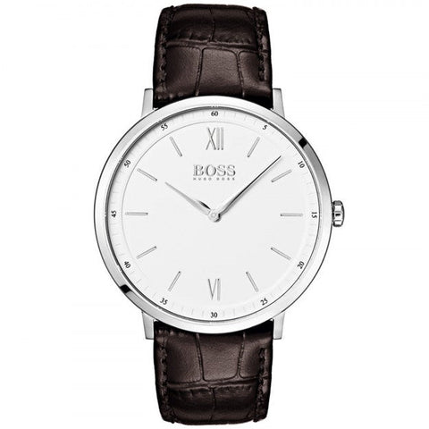 Hugo Boss Essential Brown Leather Quartz Men's Watch 1513646
