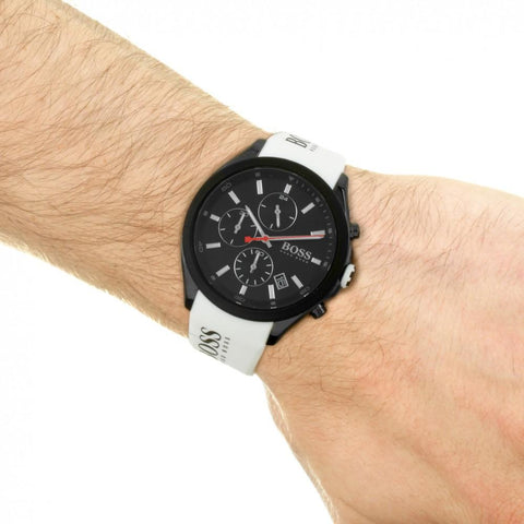 Hugo Boss 1513718 Velocity Black Dial Silicone Quartz Men's Watch