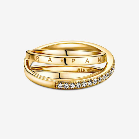 Pandora Crossover Pave Triple Band Ring 169057C01