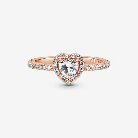 Pandora Sparkling Elevated Heart Ring 188421C02