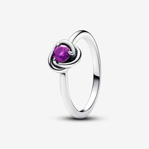 Pandora February Purple Eternity Circle Ring