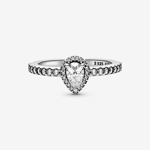 Pandora Teardrop Halo Ring