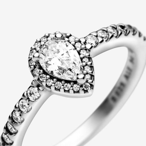 Pandora Teardrop Halo Ring