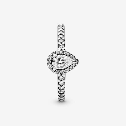 Pandora Teardrop Halo Ring