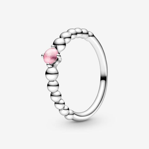 Pandora October Petal Pink Beaded Ring
