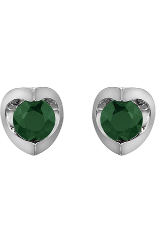 10KW 4mm Emerald Earring 20014