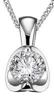 10K White Gold 0.04TDW Diamond Pendant