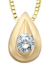 10K Yellow Gold 0.03TDW Diamond Pendant