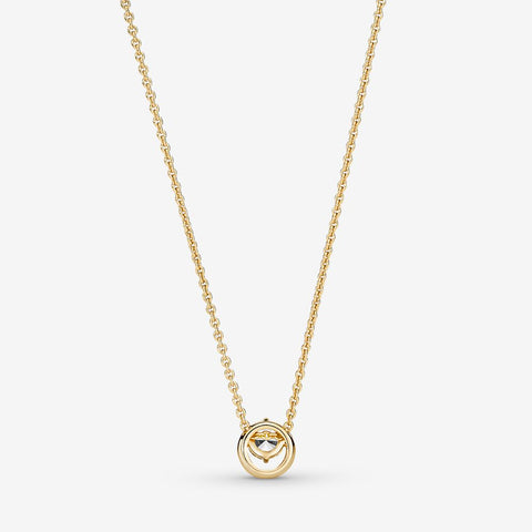 Pandora Sparkling Round Halo Pendant Collier Necklace
