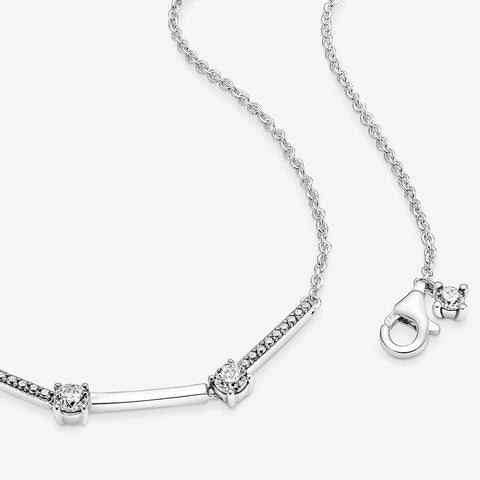 Pandora Sparkling Pave Collier Bars Necklace