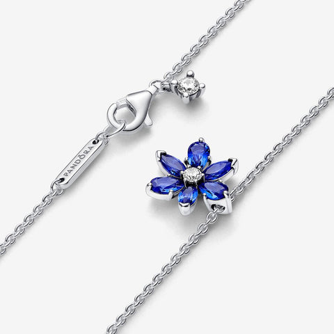 Pandora Sparkling Blue Herbarium Cluster Pendant Necklace