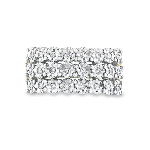 10K Yellow and White Gold 0.25TDW Diamond Ring