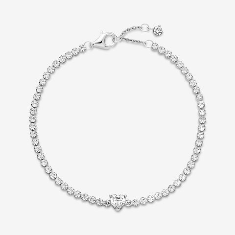 Pandora Sparkling Heart Tennis Bracelet