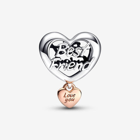 Pandora Love You Best Friend Heart Charm