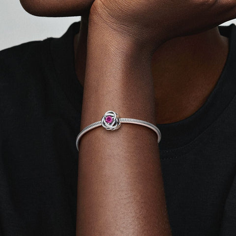 Pandora October Crystal Birthstone Eternity Circle Charm