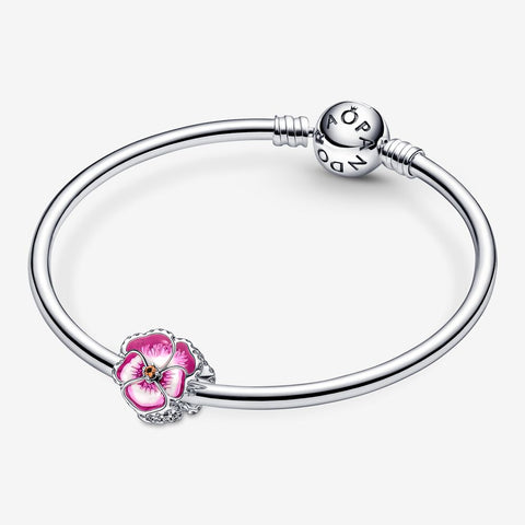 Pandora Pink Pansy Flower Charm