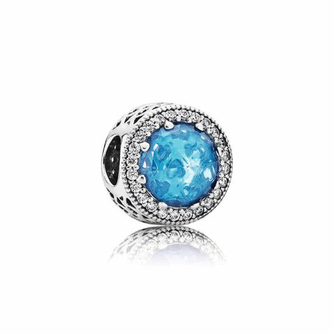 Pandora Sky Blue Radiant Hearts Charm