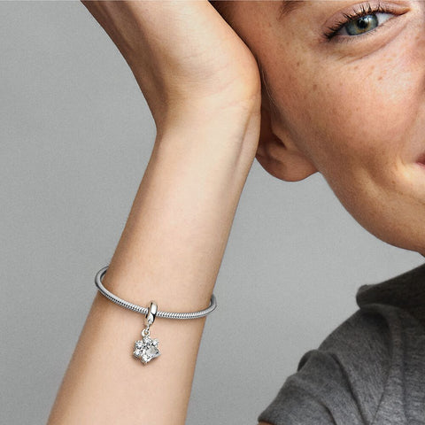 Pandora Sparkling Pet Paw Print Dangle Charm