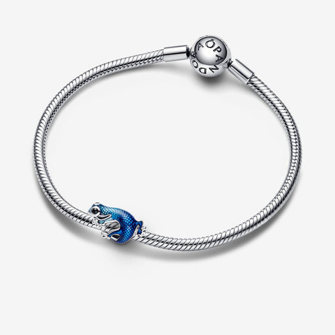 Pandora the Metallic Blue Gecko Charm
