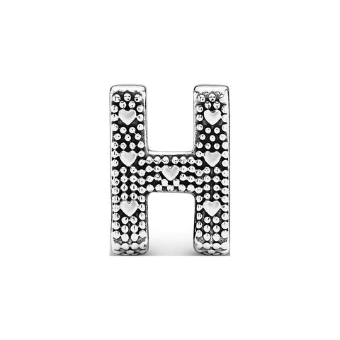 Pandora Letter H Charm In Sterling Silver