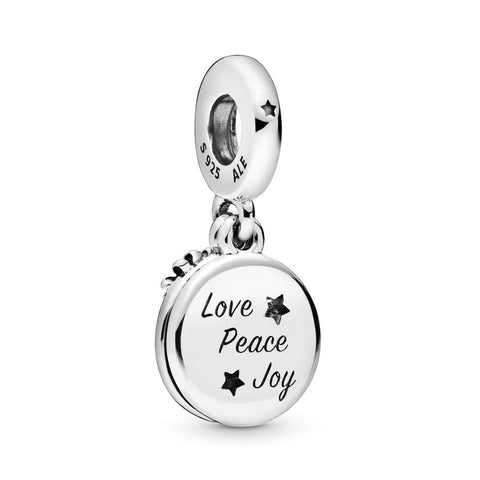 Pandora Santa Love Peace Joy Dangle Charm