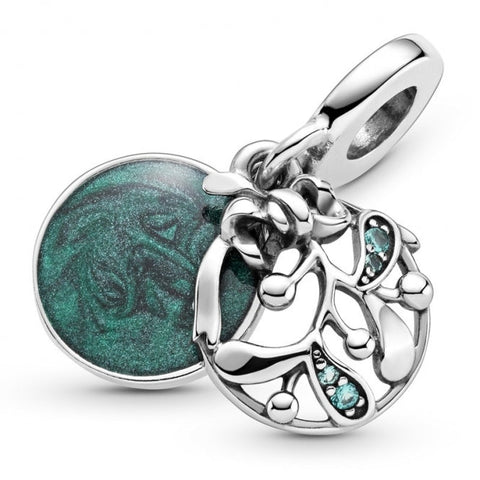 Pandora Christmas Mistletoe Dangle Charm