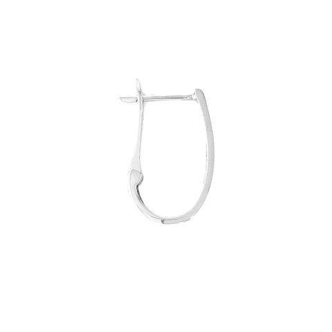10K White Gold 1.00CT Channel Set Diamond Hoop Earrings
