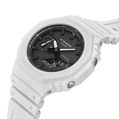G-Shock Analog Digital White Resin Strap Men's Watch GA2100-7A