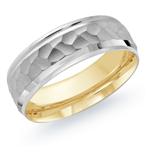 10, 14 Karat 7mm Solid Gold High Polish Rounded Lux Band