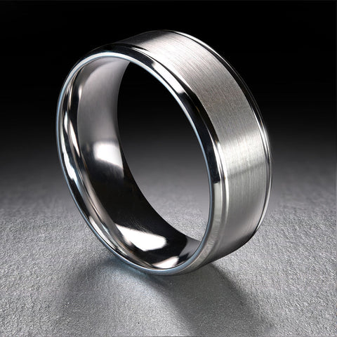 10, 14 Karat 8mm Solid Gold High Polish Rounded Lux Band