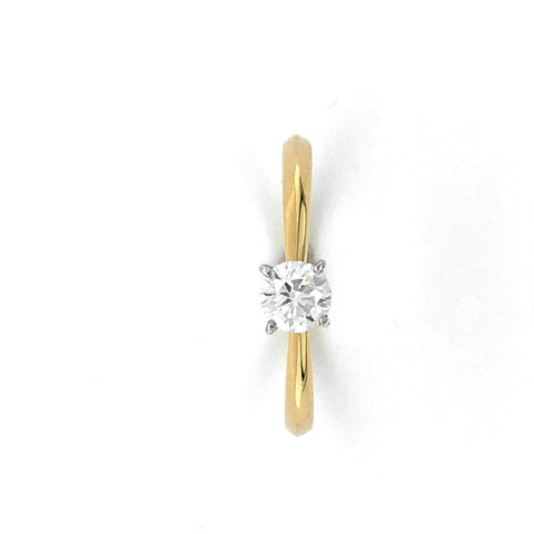 0.33CT Diamond 14K White Gold Solitaire Ring