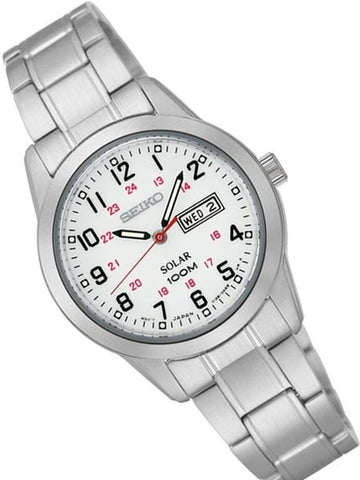 Seiko Solar Silvertone Women's Watch SUT167