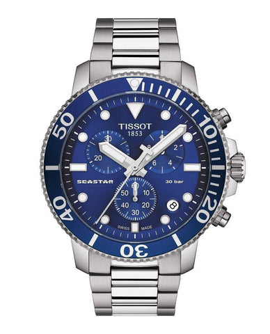 Tissot Seastar 1000 Blue Dial Chronograph Men's Watch T1204171104100