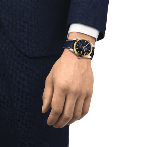 Tissot Gentlemen Powermatic 80 Siliciu Solid 18K Gold Bezel Automatic Mens Watch T9274074604101