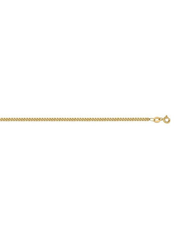 10k, 14k Yellow Gold Curb Link 1.0 mm Italian Chain