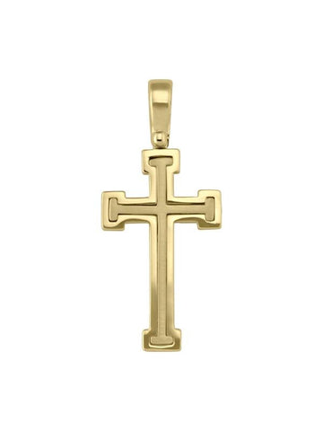 14k Yellow Gold Fancy Religious Italian Cross