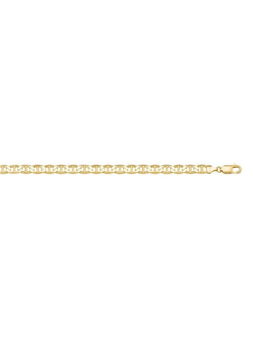 10, 14 Karat Yellow Gold Flat Anchor 3.5 mm Italian Bracelet