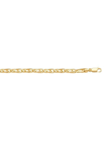 10k, 14k Yellow Gold Tiger Eye 3.0 mm Italian Bracelet
