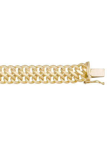 14 Karat Yellow Gold Saduza 12.5 mm Italian Bracelet