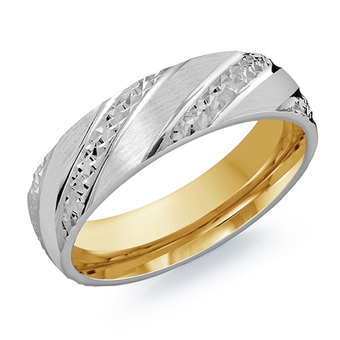 10, 14 Karat 6mm Solid Gold High Polish Rounded Lux Band